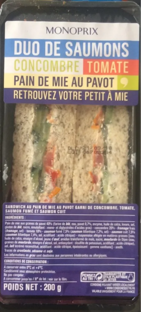 Duo de saumons Concombre, Tomate