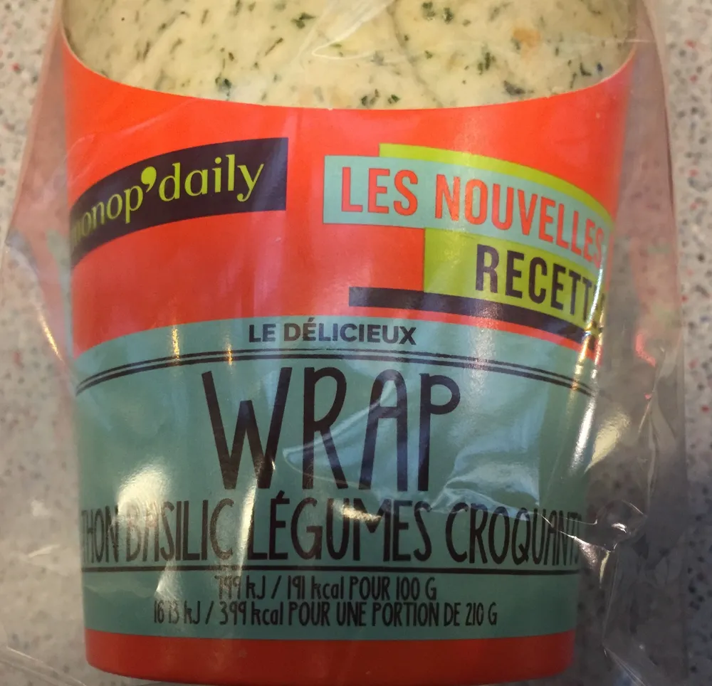 Wrap Thon Basilic Légumes croquants