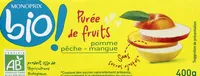 Purée de fruits Pomme pêche mangue