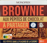 Brownie aux pépites de chocolat à partager