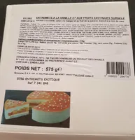 Entremets a la vanille et aux fruits exotiques surgele
