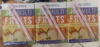 Jus multifruits à base de jus concentrés et de purées