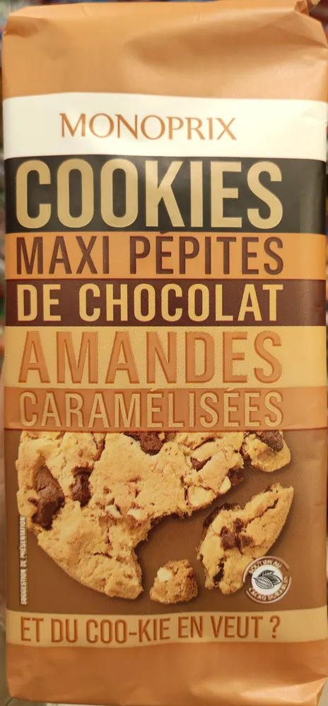 Cookies maxi pépites amandes caramelisees