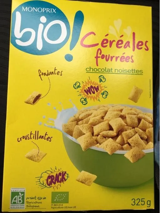 Céréales fourrées chocolat noisettes
