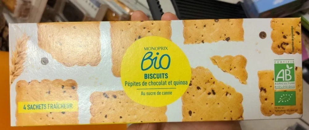 Biscuits pépites de chocolat et quinoa