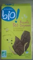 Biscuits petit dejeuner 5 céréales et chocolat