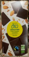 Chocolat noir degustation éclats d’amandes caramélisés