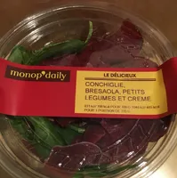Conchiglie, Bresaola, Petits Legumes et creme