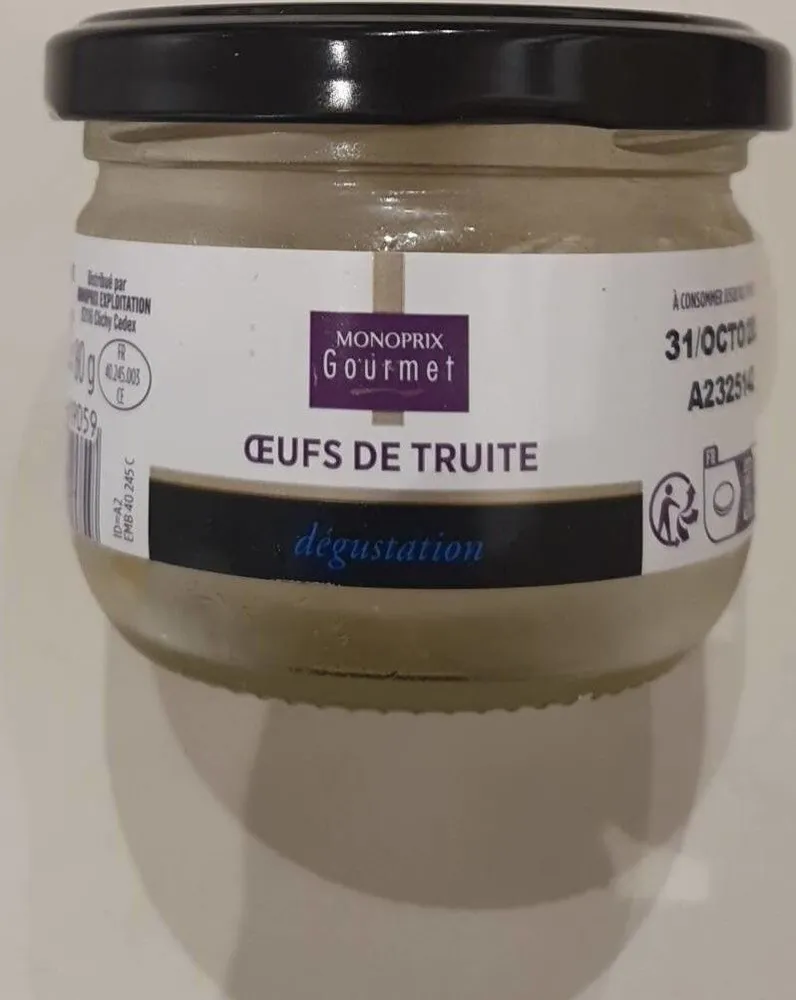 Œufs de truite monoprix