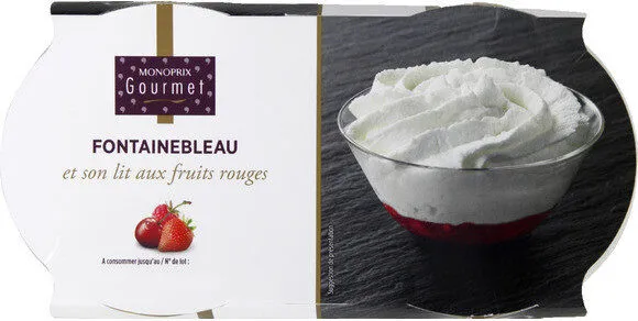 Dessert Fontainebleau et son lit aux fruits rouges