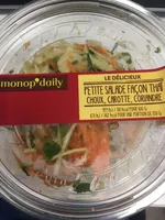 Salade chou carotte coriandre assaisonnée sauce aigre douce