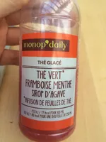 Thé vert framboise menthe sirop d'agave
