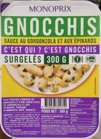 Gnocchis sauce au gorgonzola et aux épinards, surgelé