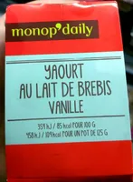 Yaourt au lait de brebis vanille