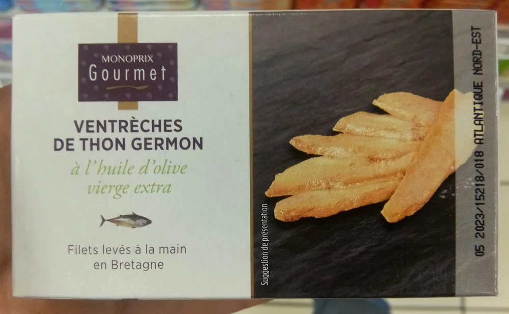 Ventrèches de thon germon à l'huile d'olive vierge extra