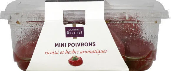 Mini Poivrons ricotta et herbes aromatiques