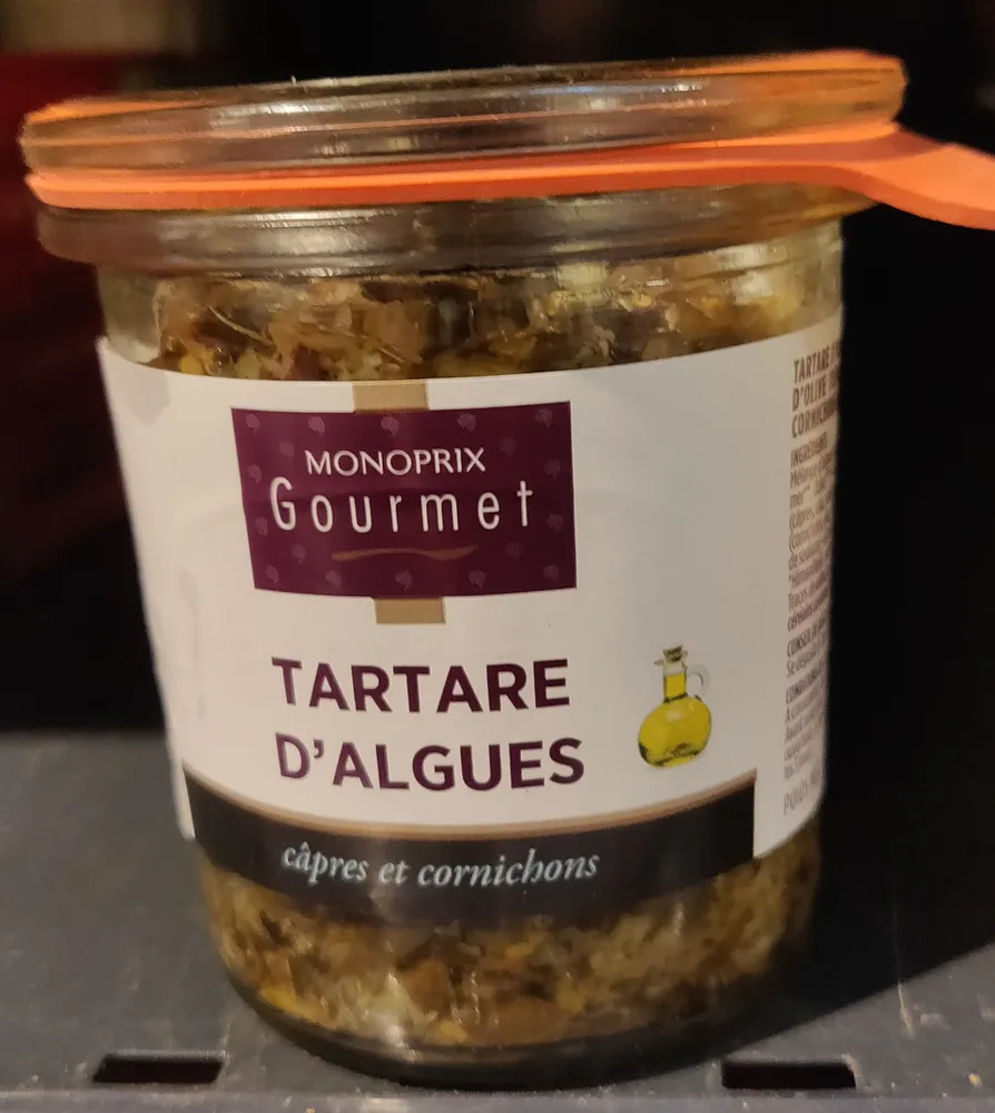 Tartare d'algues câpres et cornichons