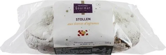 Pâtisseries Stollen aux écorces d'agrumes