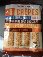 8 Crêpes Fourrage Chocolat Billes de Céréale