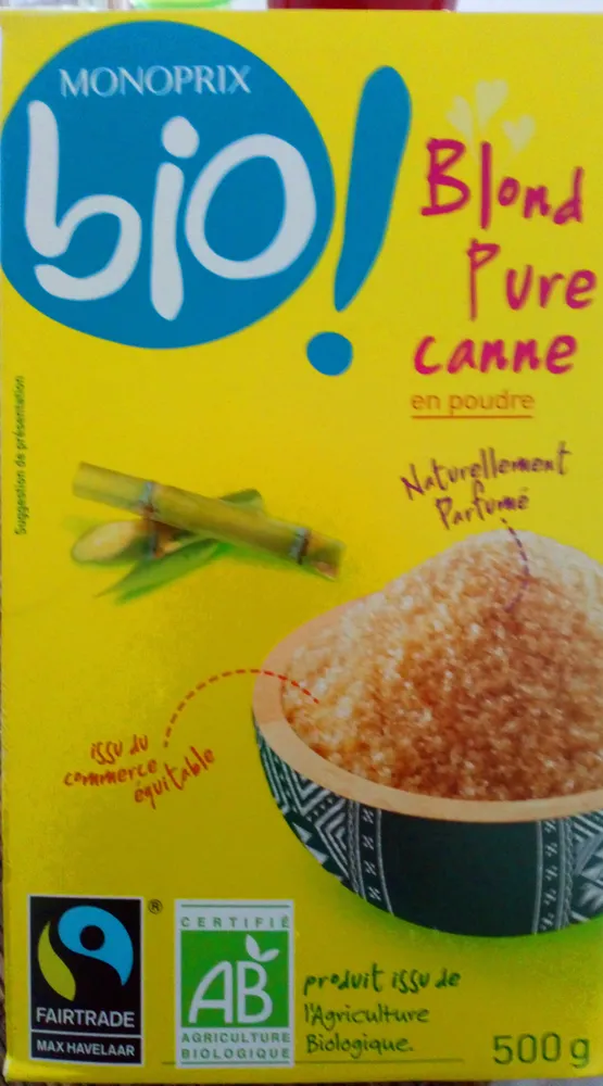 Sucre blond pur canne