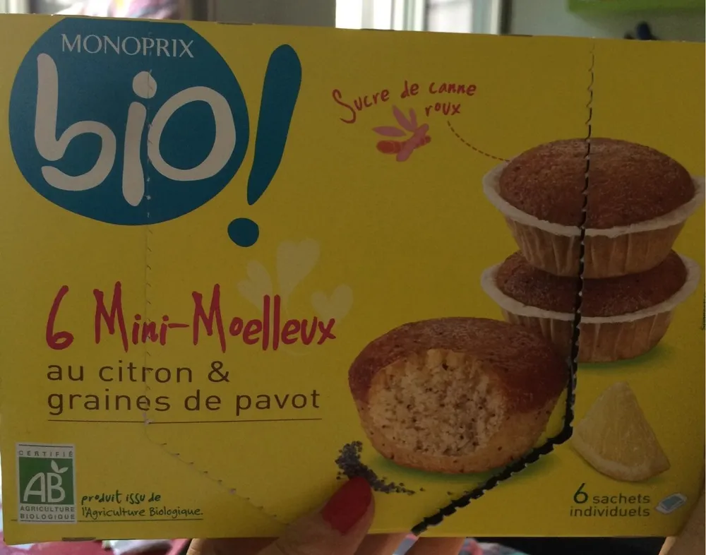 Mini-moelleux au citron et graines de pavot