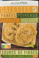 Galettes panées Sarrasin Boulgour Poireaux