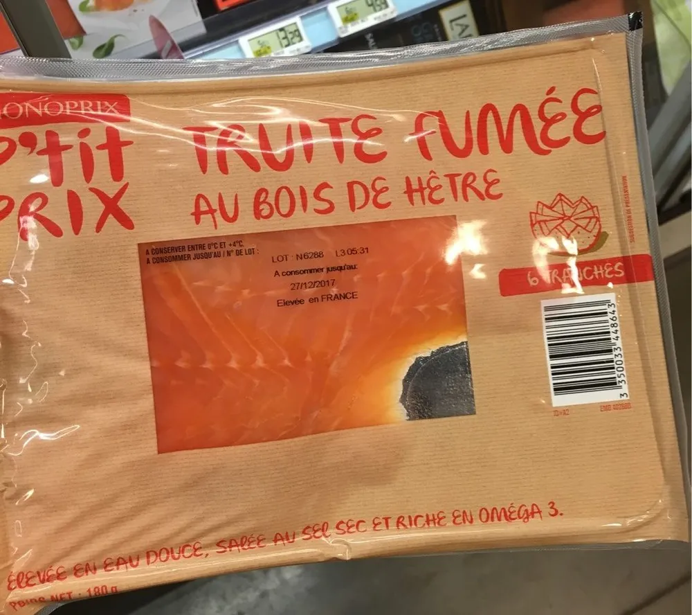 Truite fumee au bois de hetre