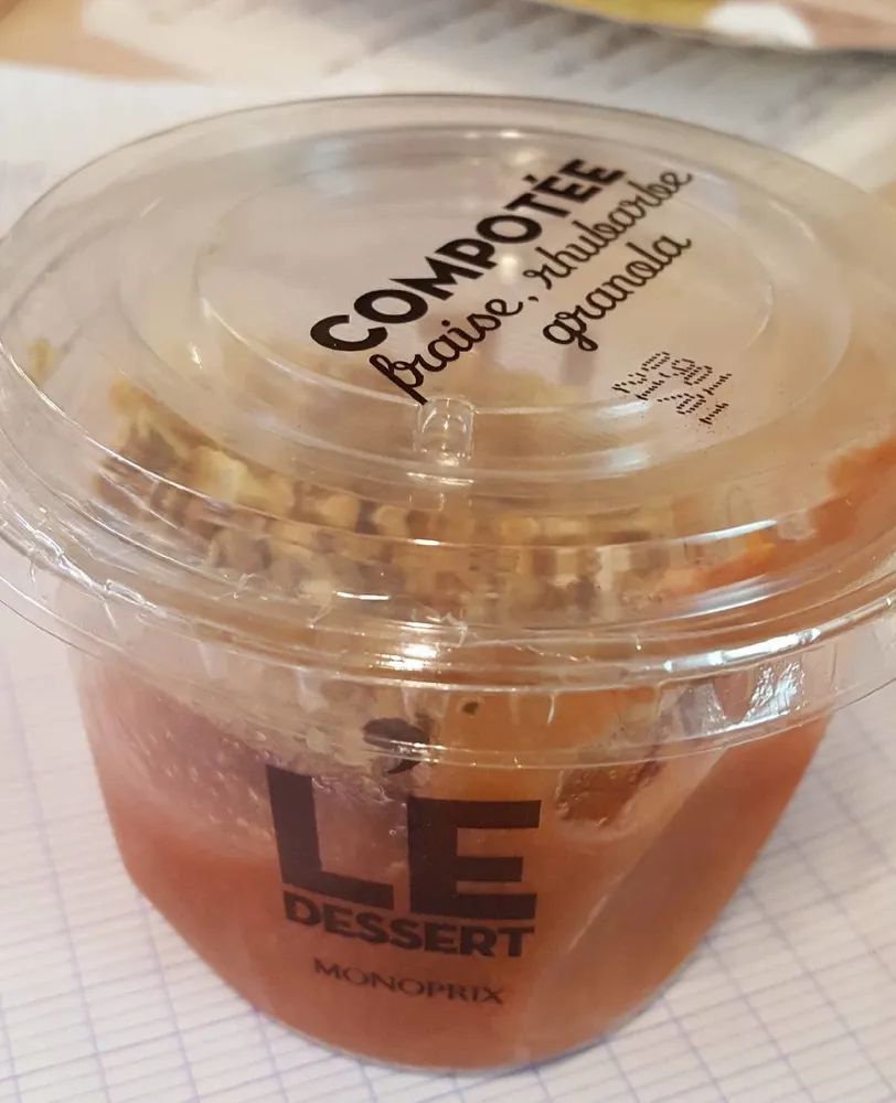 Compotée fraise rhubarbe