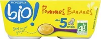 Compote pommes bananes sans sucres ajoutés