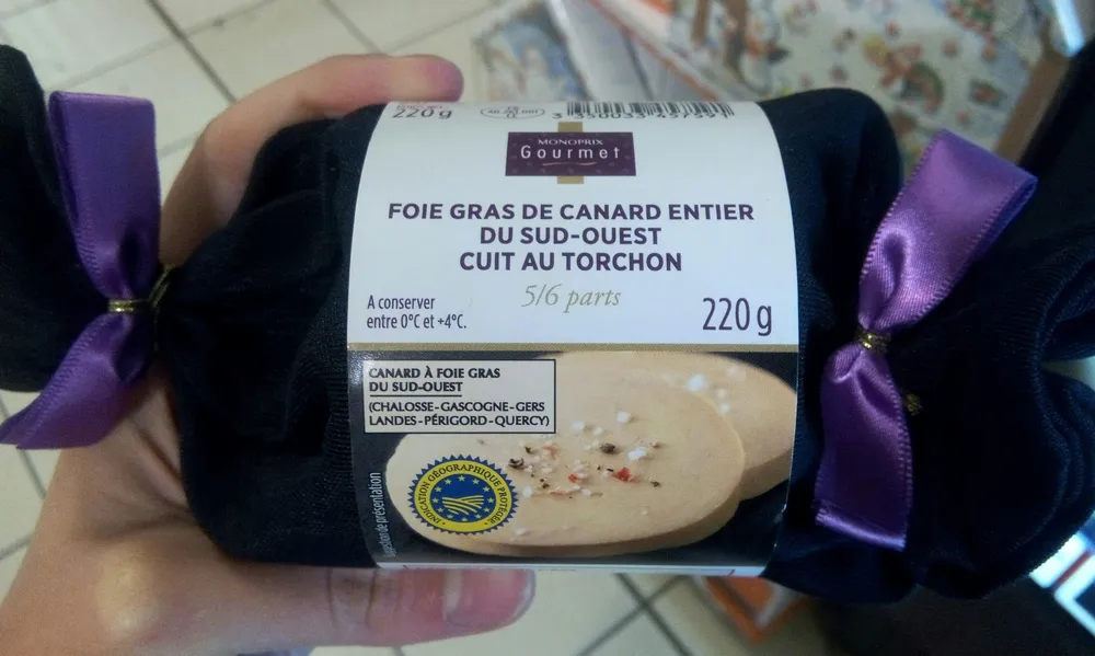 Foie gras de canard entier du Sud-Ouest cuit au torchon