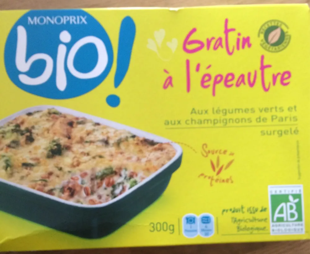 Gratin à l’épeautre bio