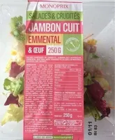 Salade jambon cuit emmental