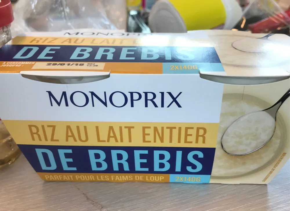 Riz au lait entier de brebis