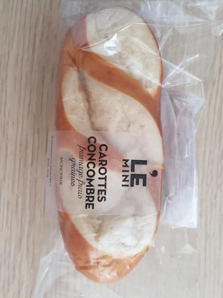 Le mini Carotte concombre fromage frais graine