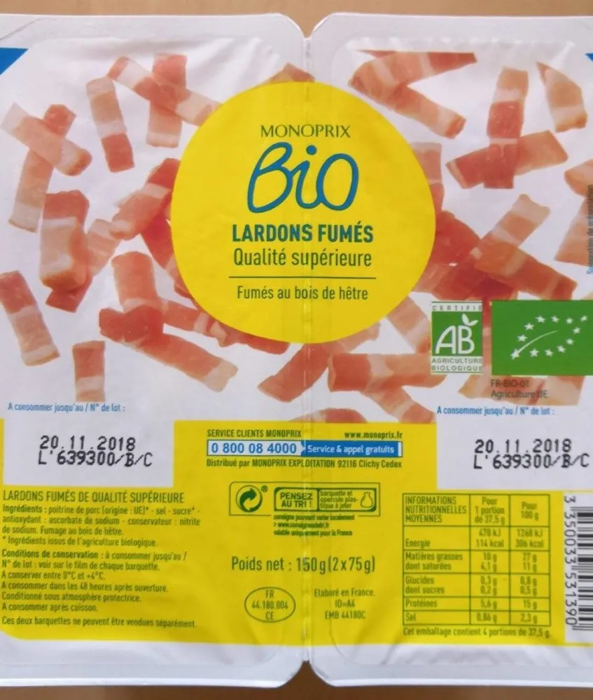 Lardons Fumés Qualité Supérieure