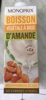 Boisson végétale à base d'amande
