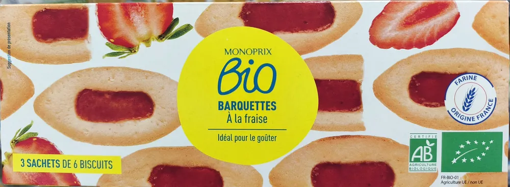 Barquettes saveur fraise