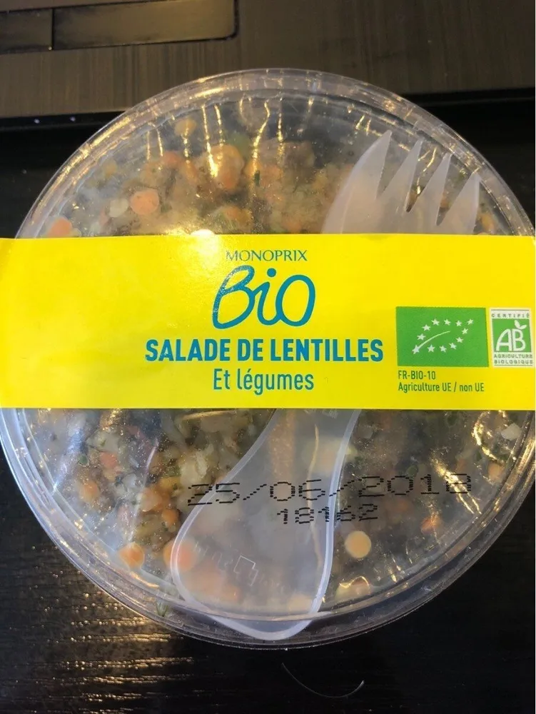 Salade de lentilles et legumes