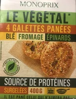 4 Galettes Panées Blé, Fromage, Épinards