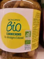 Cornichons bio au vinaigre  d'alcool