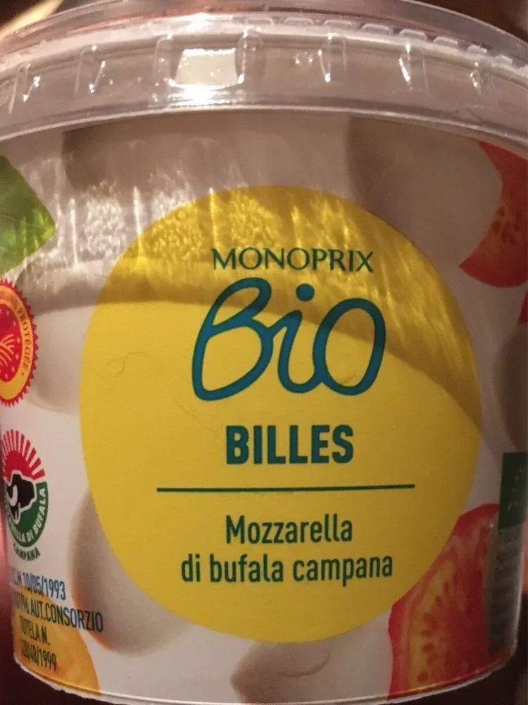 Monoprix bio billes mozzarella di buffala