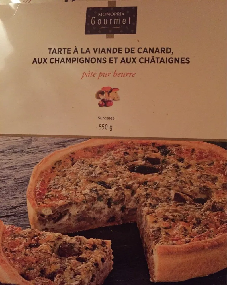 Tarte à la Viande de Canard, aux Champignons et aux Châtaignes - Pâte Pur Beurre