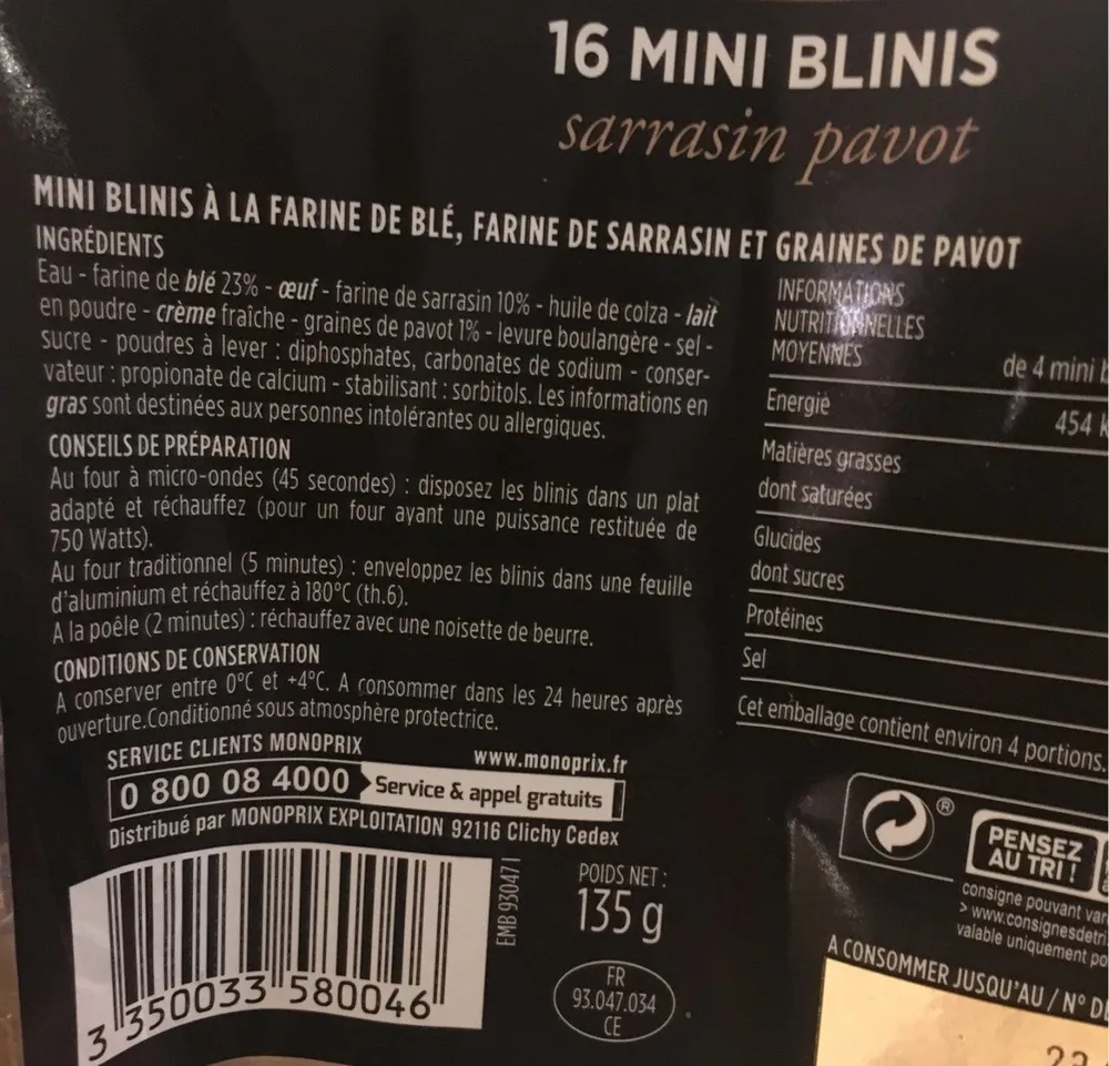 mini blinis sarrasin pavot