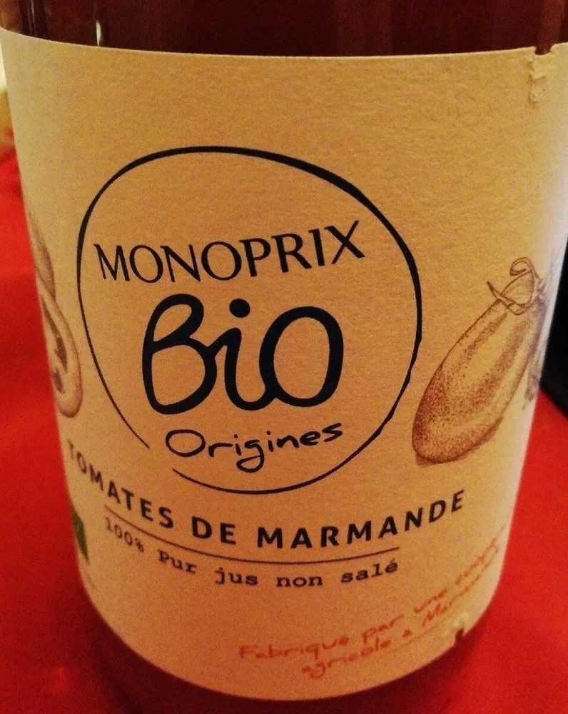 Jus de tomates de marmande