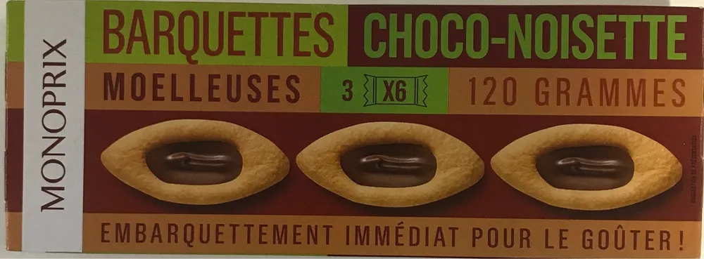 Barquettes choco noisette