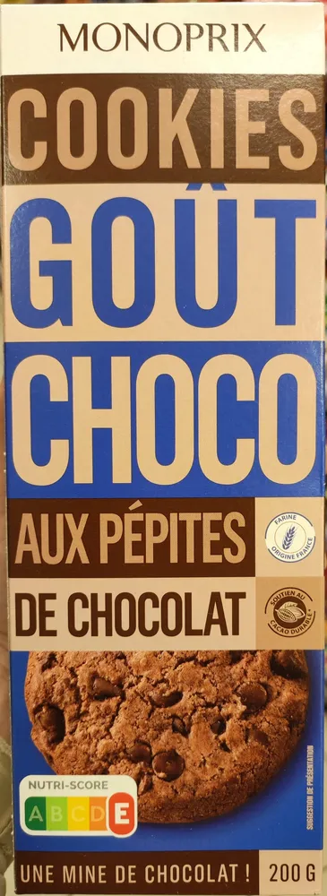 Cookies chocolat aux pépites de chocolat