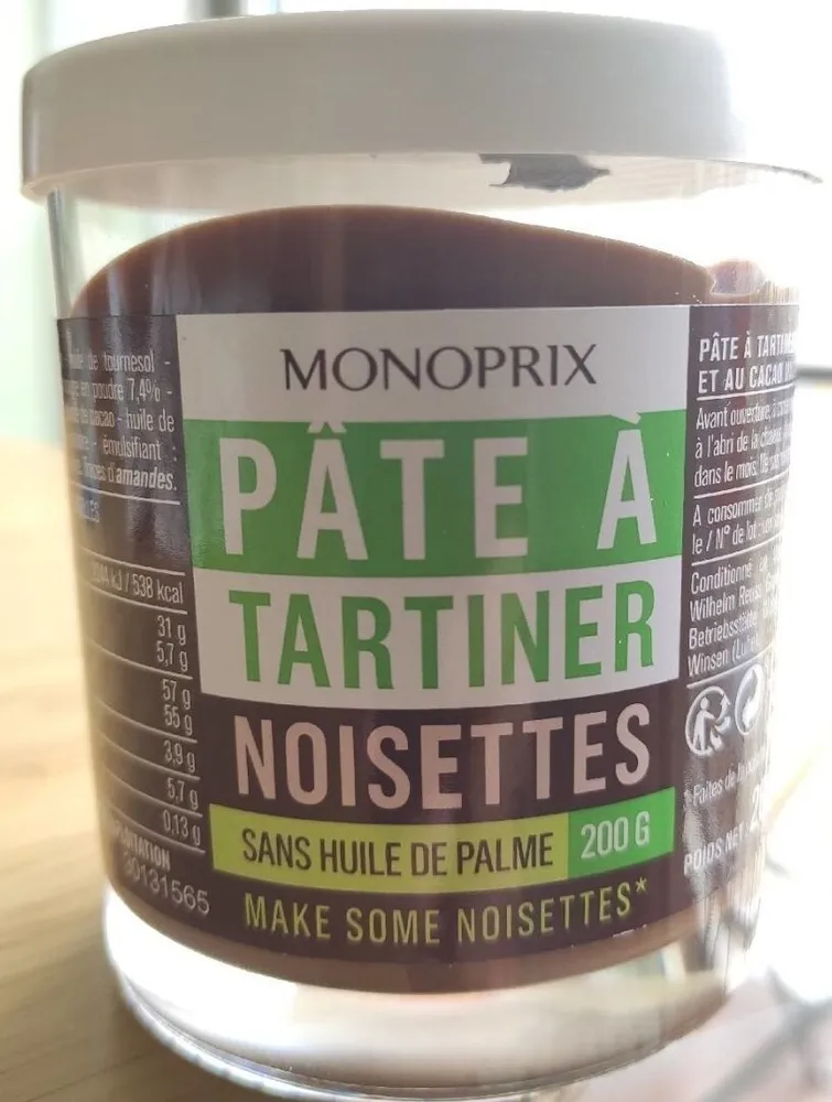 Pâte à tartiner noisettes
