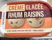 Crème glacée Rhum Raisins