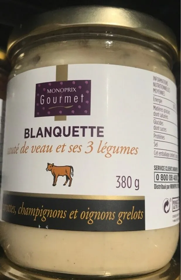 Blanquette sauté de veau 3 légumes