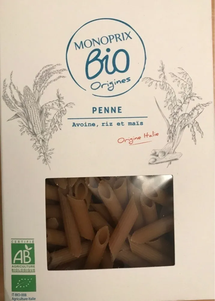 Penne Avoine, Riz et Maïs